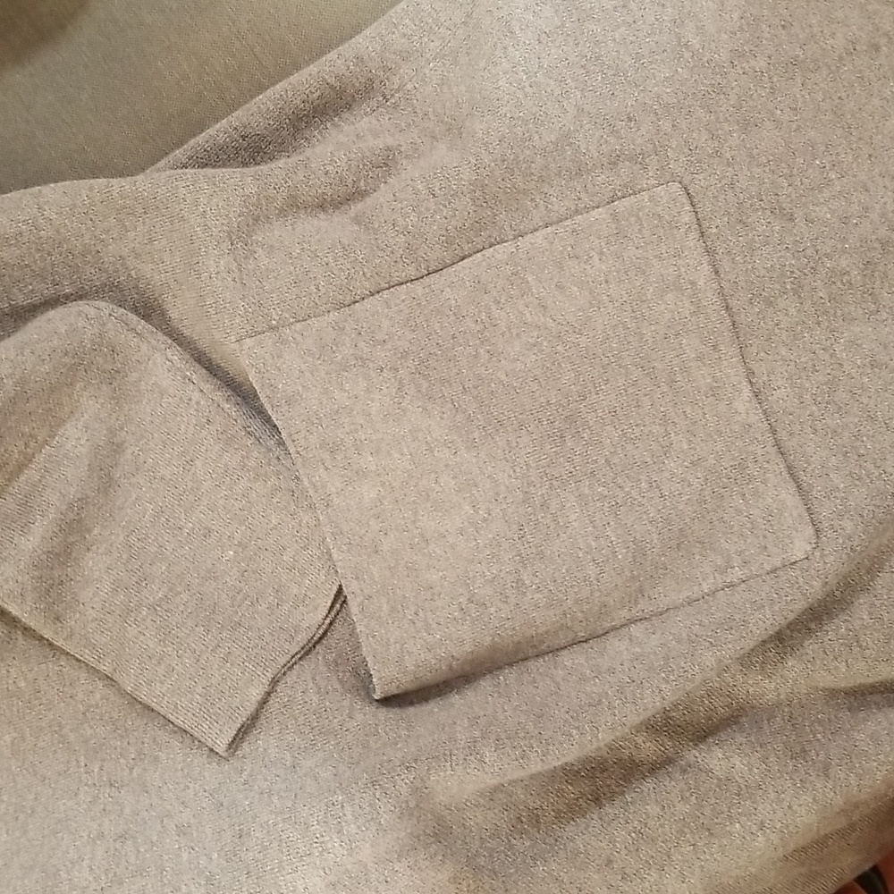 Max Sport Women Maxi Open Front Cardigan  Size L Gray Heather Abalone - Picture 9 of 12